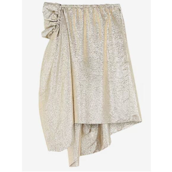 Stella McCartney Lurex Gathered Brynn skirt Gold size 4 - Picture 1 of 10